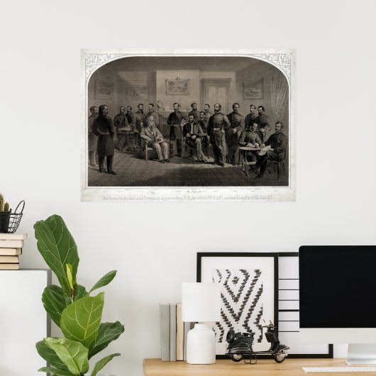 Lithograph of The Surrender of General Lee Poster (Heimbüro)