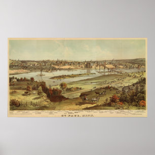 Lithographie 2 St Paul, Minnesota Poster