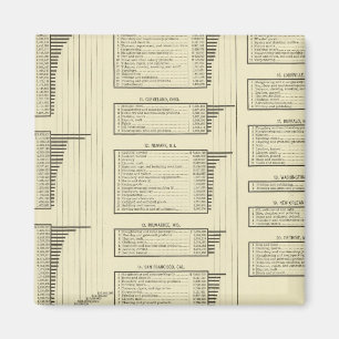 Lithographie-Diagrammproduktion in Städten Magnet