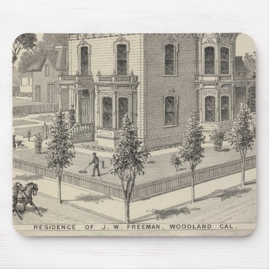 Lithographie von Waldflächen Mousepad (Vorne)