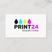 Lithographiedrucker Visitenkarte (Vorderseite)