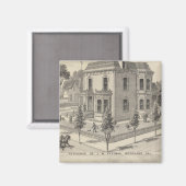 Lithographische Holzresidenzen Magnet (Vorderseite/Rückseite)