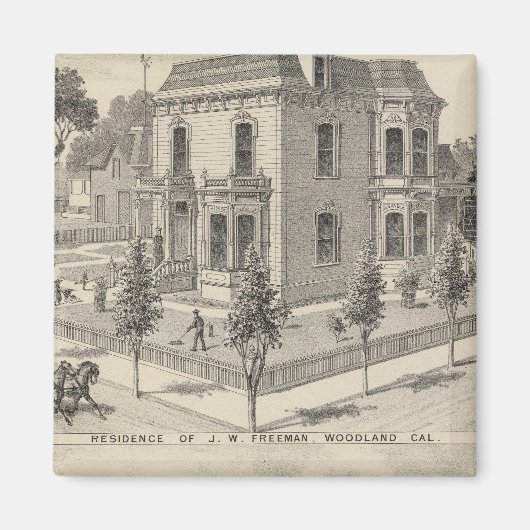 Lithographische Holzresidenzen Magnet (Vorne)