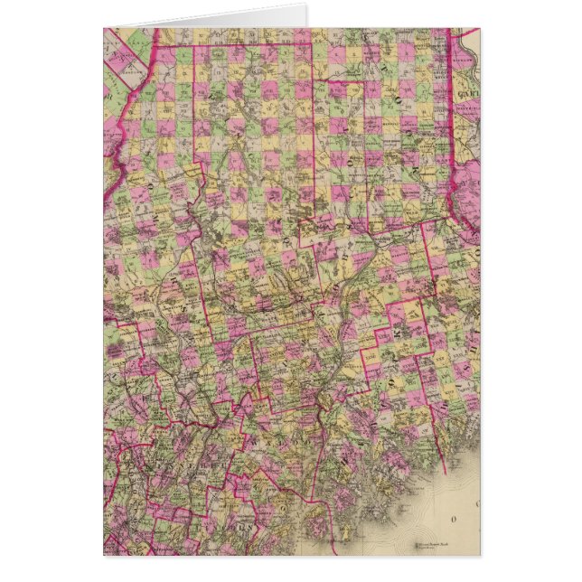 Lithographische Karte von Maine (Vorne)