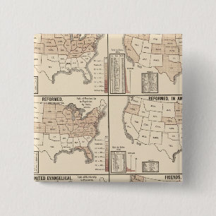 lithographische Karten der Stückelungsstatistik Button