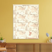 lithographische Karten konfessioneller Statistiken Leinwanddruck (Insitu (Wohnzimmer))