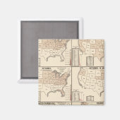 lithographische Karten konfessioneller Statistiken Magnet (Vorderseite/Rückseite)