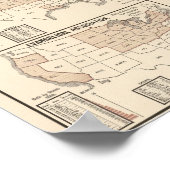 lithographische Karten konfessioneller Statistiken Poster (Ecke)