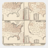 lithographische Karten konfessioneller Statistiken