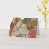 Lithops Aquarellkarte von Debra Lee Baldwin Karte (Gelbe Blume)