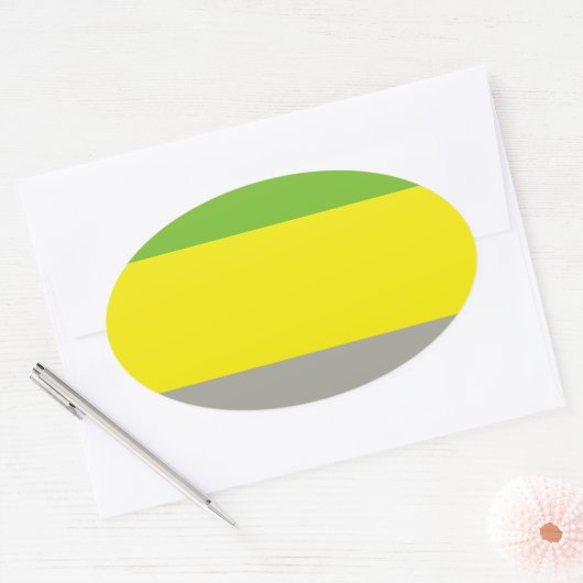 LITHROMANTISCHER STOLZ OVALER AUFKLEBER (Umschlag)