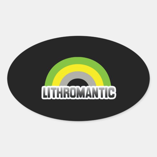 Lithromantischer Stolz Ovaler Aufkleber (Vorderseite)