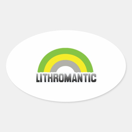 Lithromantischer Stolz Ovaler Aufkleber (Vorderseite)
