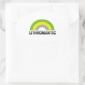Lithromantischer Stolz Ovaler Aufkleber (Tasche)