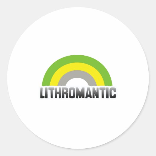Lithromantischer Stolz Runder Aufkleber (Vorderseite)