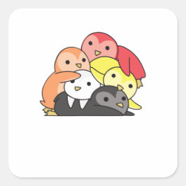 Lithsexual Flag Pride lgbtq Niedlich Penguin Quadratischer Aufkleber