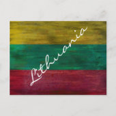 Lithuania distressed Lithuanian flag Postkarte (Vorderseite)