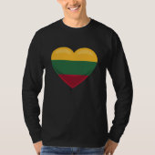 Lithuania Flag Pocket Heart T-Shirt (Vorderseite)