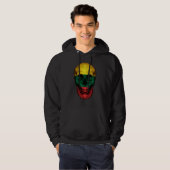 Lithuania Flag Skull Lithuanian Roots Proud Patrio Hoodie (Vorne ganz)