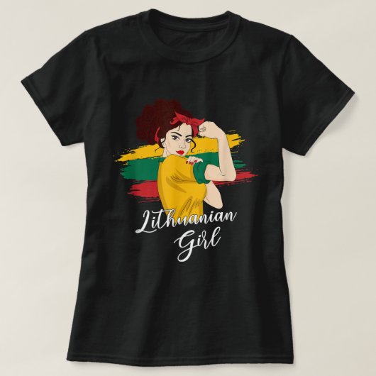 Lithuania Girl, women lithuanian  T-Shirt (Design vorne)