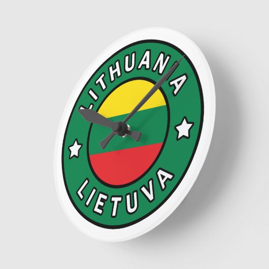 Lithuania Lietuva Runde Wanduhr (Winkel)