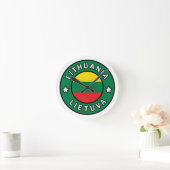 Lithuania Lietuva Runde Wanduhr (Zuhause)
