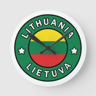 Lithuania Lietuva Runde Wanduhr