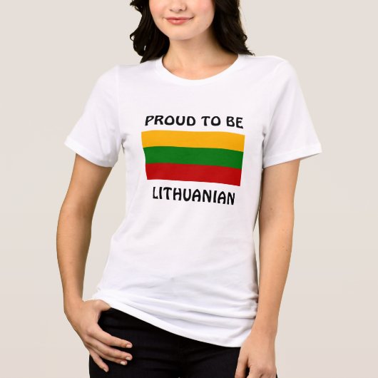 Lithuania: Proud to be Lithuanian Tri-Blend Shirt (Vorderseite)