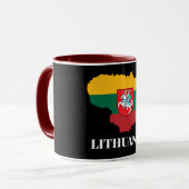 Lithuania silhouette and flag tasse (Vorderseite Links)