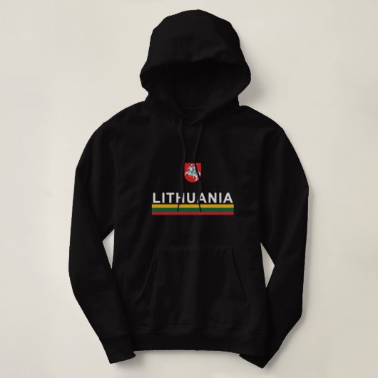 Lithuania Sports Hoodie - Lithuanian Flag & Emblem (Design vorne)