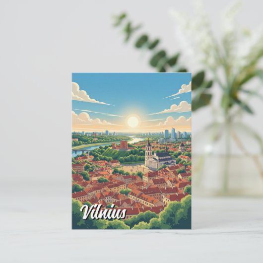 Lithuania Vilnius Travel Postkarte (Stehend Vorderseite)