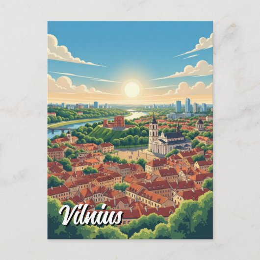 Lithuania Vilnius Travel Postkarte (Vorderseite)