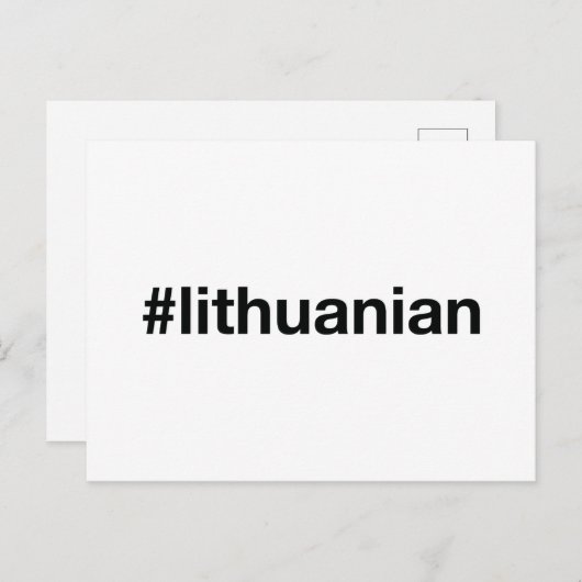 LITHUANIAN Hashtag Postkarte (Vorne/Hinten)