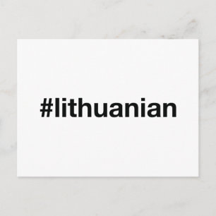 LITHUANIAN Hashtag Postkarte