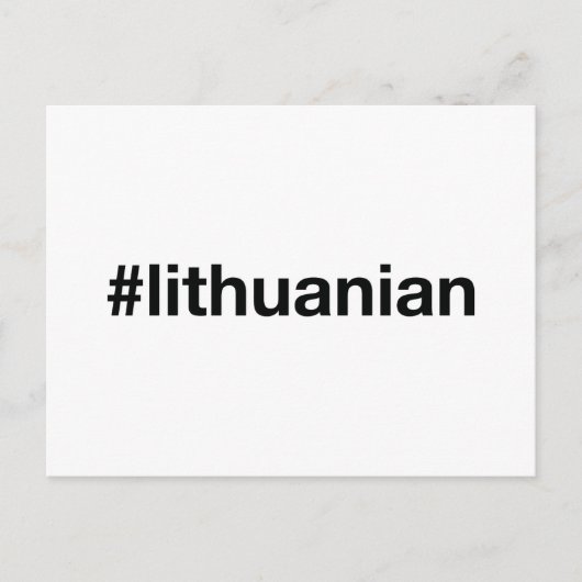 LITHUANIAN Hashtag Postkarte (Vorderseite)