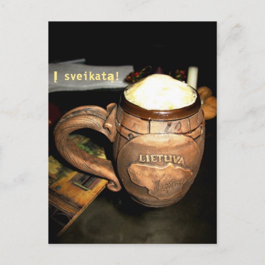 Lithuanian i Sveikata (Cheers) Postcard Postkarte (Vorderseite)