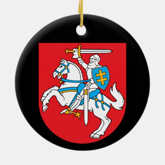 Lithuanian Vytis Christmas Tree Ornament (Hinten)