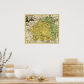 LithuaniaPanoramic MapLithuania Poster (Küche)