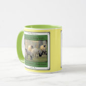 Lititz PA. Zurückgekommen! Niedliche Schafe! Tasse (Vorderseite Links)