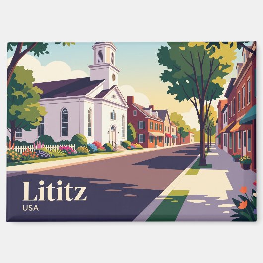 Lititz Pennsylvania Magnet (Vorderseite)