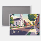 Lititz Pennsylvania Magnet (Vorderseite/Rückseite)