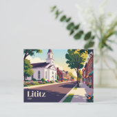 Lititz Pennsylvania Postkarte (Stehend Vorderseite)
