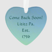 Lititz Verzierung! Bauernhof-Leben! Bald an Ornament (Rückseite)