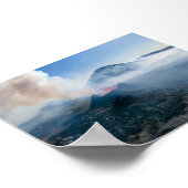 Litli Hrutur volcano eruption in Iceland Poster (Ecke)