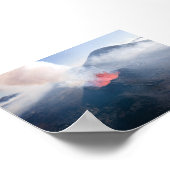 Litli Hrutur volcano eruption in Iceland Poster (Ecke)