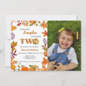 Litlle Pumpkin macht zwei Mädchen zum Geburtstag Einladung (Vorderseite)