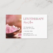 Litotherapie und rosa Heilsteine Rose Quarz Visitenkarte (Rückseite)