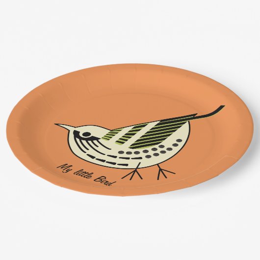 Litte Birdy Pappteller (Schrägansicht)