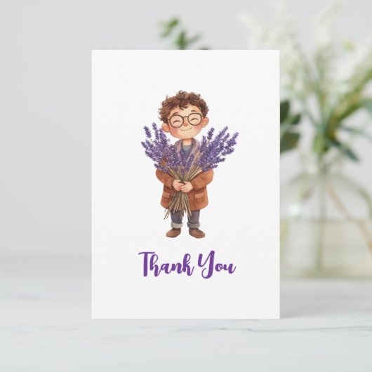 Litte Boy Dankeskarte (Stehend Vorderseite)