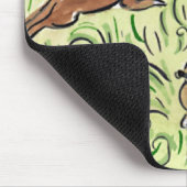 Litte Brown Bunnies Hopping Mousepad (Ecke)